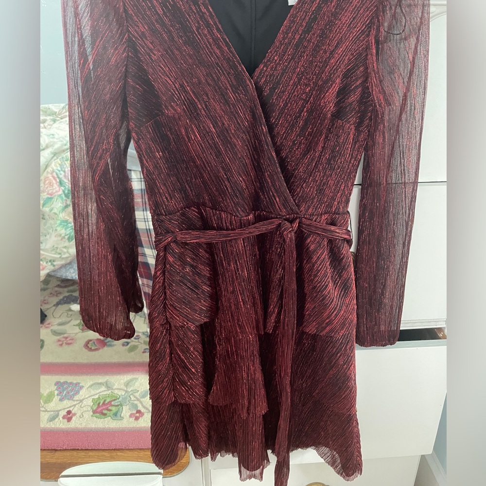 Red dress from Nicole Miller